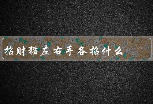 招财猫左右手各招什么，左手／右手／左右手同时举起