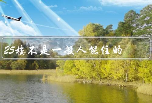 25楼不是一般人能住的（高耸入云的地标、私密与尊贵的居住环境）