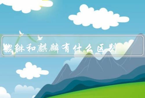 貔貅和麒麟有什么区别，形态／寓意／象征意义