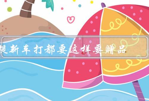 提新车打死都要这样要赠品，预防性维护产品／智能科技设备