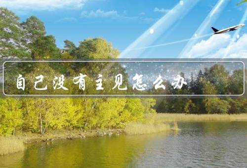 自己没有主见怎么办，思考／积累经验／坚持自己的原则