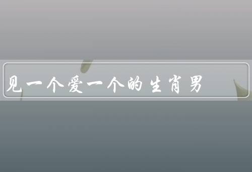 见一个爱一个的生肖男（真爱至上／专一执着／不离不弃）