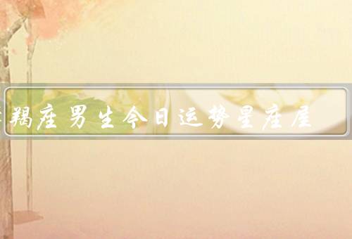 摩羯座男生今日运势星座屋（事业运势／财运运势／人际关系）
