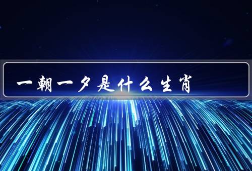 一朝一夕是什么生肖，起源／特点