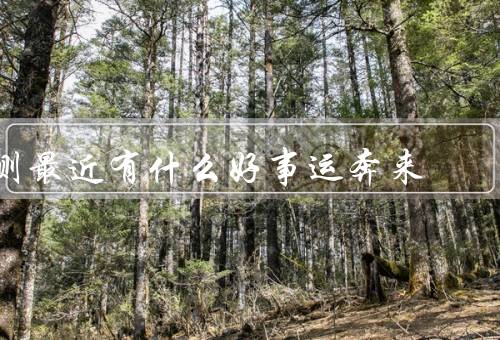 测最近有什么好事运奔来，工作上的好事、家庭中的好事