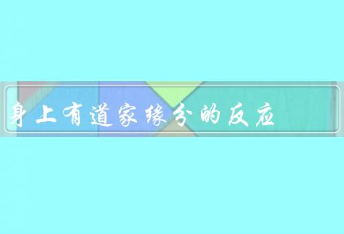 身上有道家缘分的反应（思维方式／行为习惯／生活态度）
