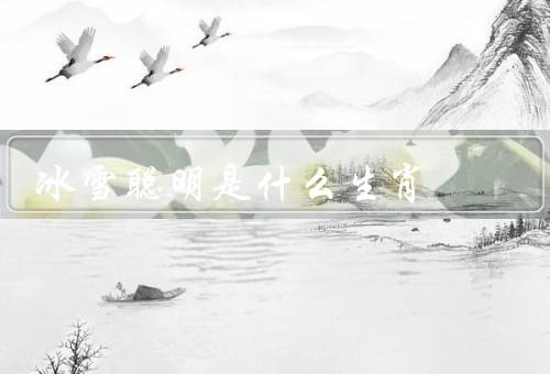 冰雪聪明是什么生肖（聪明才智／机智和智慧／聪明与生肖文化）