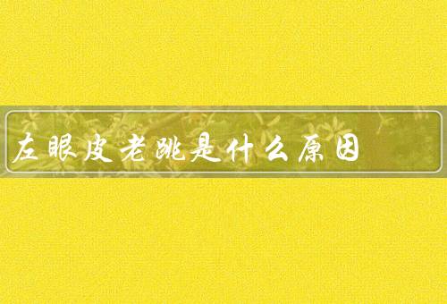 左眼皮老跳是什么原因，眼睛疲劳／压力过大／缺乏睡眠