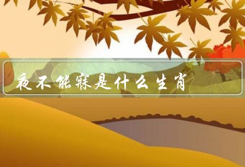 夜不能寐是什么生肖（什么生肖、原因、改善的方法）