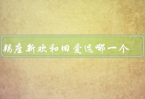 摩羯座新欢和旧爱选哪一个（理性思考／情感纠结／实际取舍）