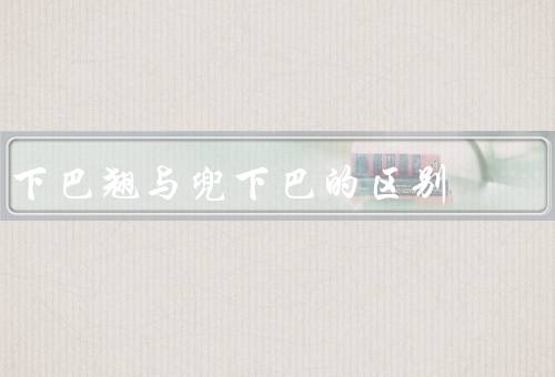 下巴翘与兜下巴的区别（五官轮廓、面相特征、美学角度）