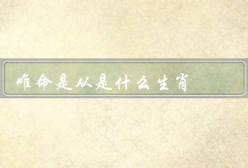 唯命是从是什么生肖（鼠、牛、狗）