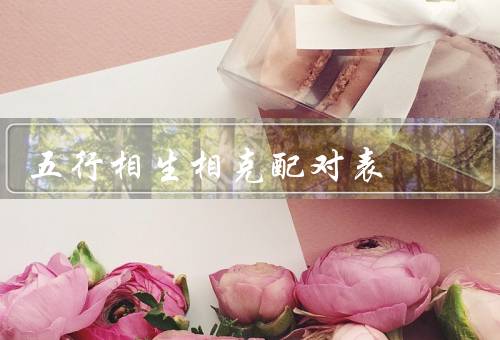 五行相生相克配对表，相生／相克／相生相克配对表