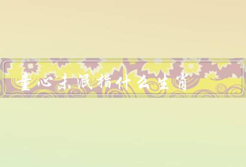 童心未泯指什么生肖，猴／兔／狗