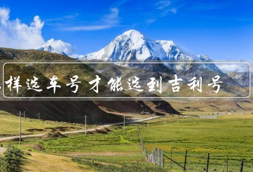 怎样选车号才能选到吉利号，数字吉利号、字母吉利号、组合吉利号