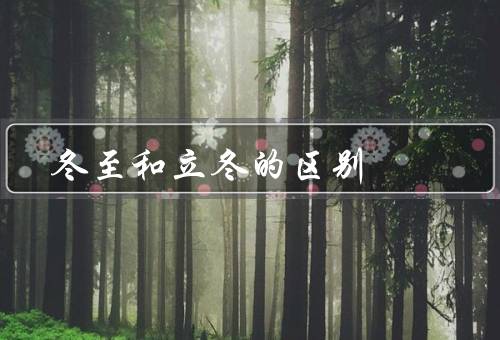 冬至和立冬的区别（意义／立冬的意义／和立冬的区别）