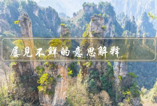 屡见不鲜的意思解释，现象、问题、言论