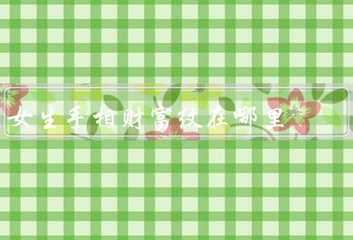 女生手相财富纹在哪里（主要财富纹、次要财富纹、其他财富纹）