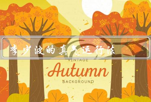 李少波的真气运行法（基本原理／基本步骤／好处）