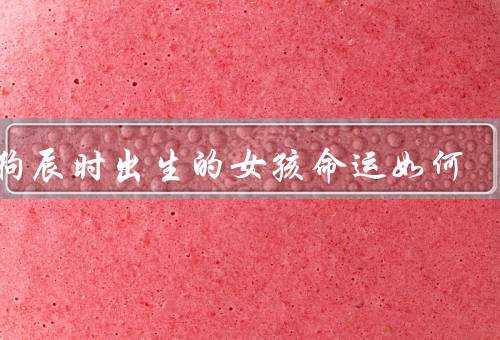 属狗辰时出生的女孩命运如何，毅力与坚持／聪明与机智