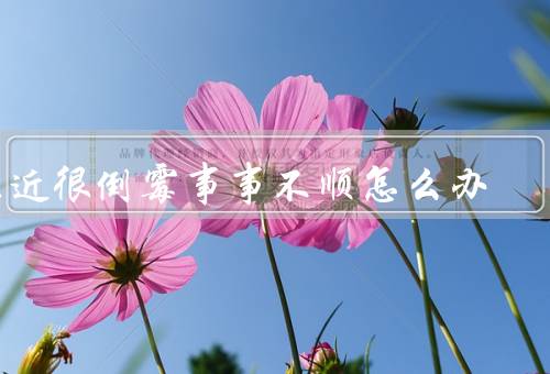 最近很倒霉事事不顺怎么办，调整心态、寻求帮助、总结经验