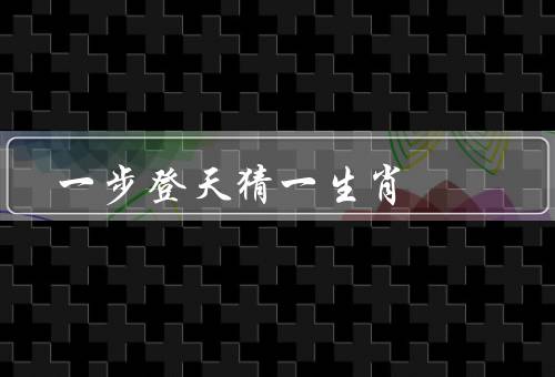 一步登天猜一生肖，规则和玩法／提高猜测准确性的方法／结语