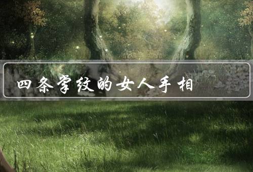 四条掌纹的女人手相，四条掌纹的女人手相／事业心和领导能力