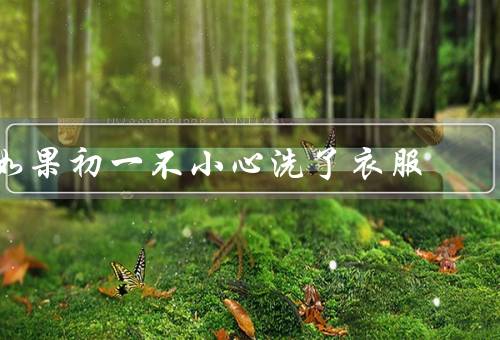 如果初一不小心洗了衣服，不小心洗了衣服／意外的结果