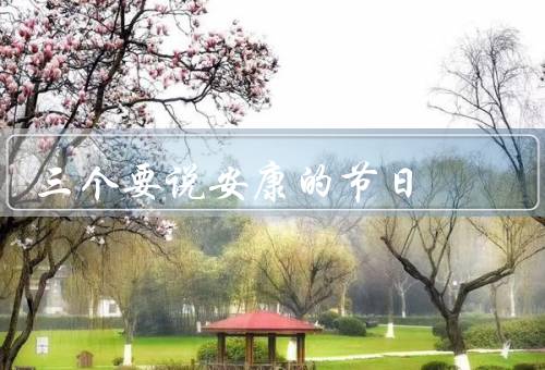 三个要说安康的节日，清明节／中秋节／春节