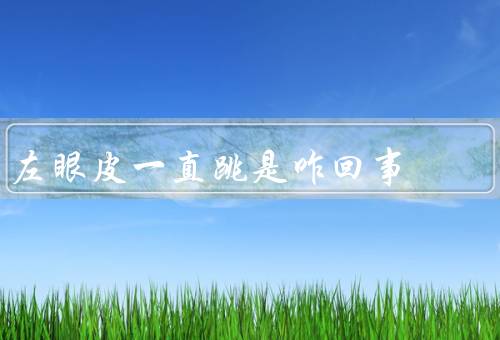 左眼皮一直跳是咋回事，眼部疲劳／眼睑肌肉抽搐／神经系统问题