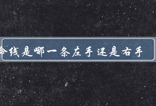生命线是哪一条左手还是右手，左手、右手、两手都有