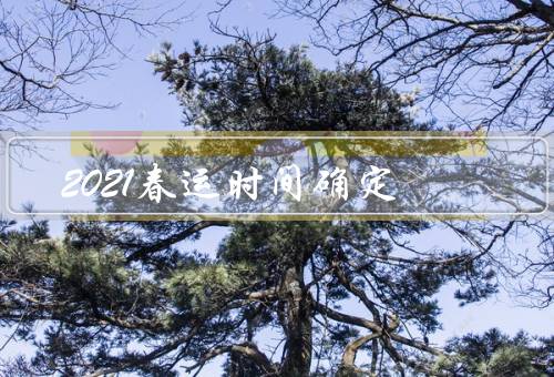 2021春运时间确定，春运期间交通压力大／疫情防控措施仍然重要