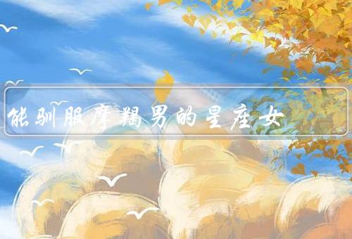 能驯服摩羯男的星座女，坚定自己的目标／给予足够的支持