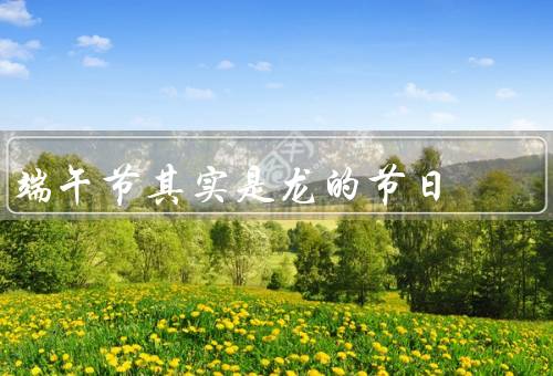 端午节其实是龙的节日（端午节的起源／龙舟比赛／其他端午节习俗）