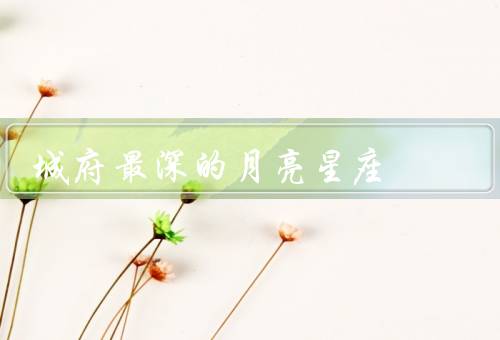 城府最深的月亮星座，独立性／冷静理智／深沉内敛