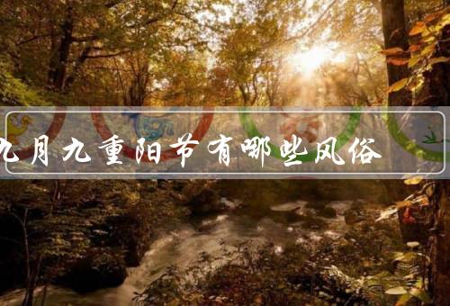 九月九重阳节有哪些风俗（登高／插茱萸／饮菊花酒）