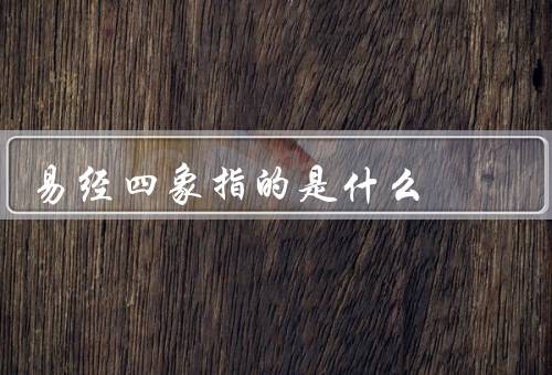 易经四象指的是什么（乾（天）／坤（地）／震（雷））