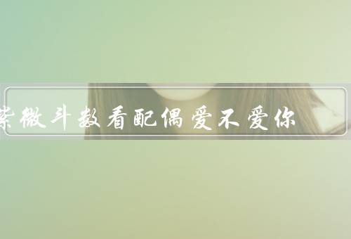 紫微斗数看配偶爱不爱你，命宫与命主的关系／宫与其他宫位的关系
