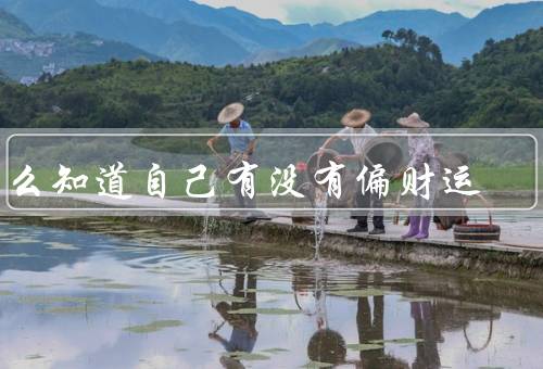 怎么知道自己有没有偏财运，吸引力／积累／保护