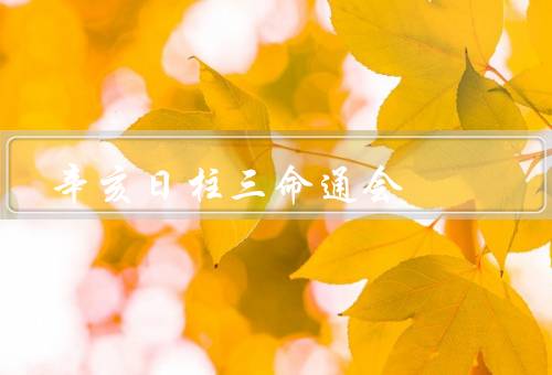 辛亥日柱三命通会（特点／事业与财运／婚姻与家庭）