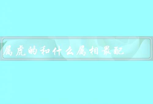 属虎的和什么属相最配，性格特点／最配／人的相处之道