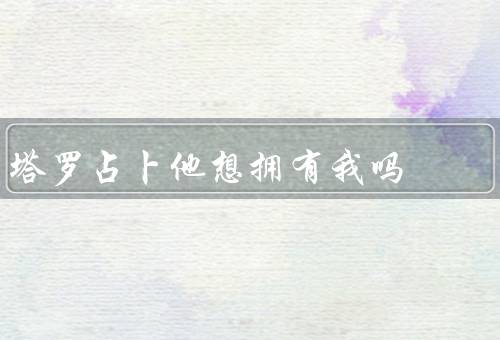 塔罗占卜他想拥有我吗，心理状态、对你的行为表现、沟通和理解