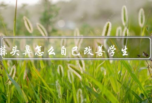 蒜头鼻怎么自己改善学生，正确的姿势／运动锻炼／化妆技巧