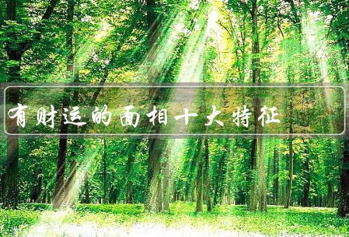 有财运的面相十大特征，五官端正、双眼明亮、丰满的嘴唇