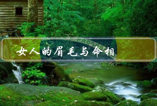 女人的眉毛与命相，眉形与性格／与命运／修饰