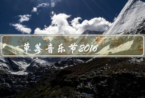 草莓音乐节2016（音乐风格多样／独特的艺术装置）
