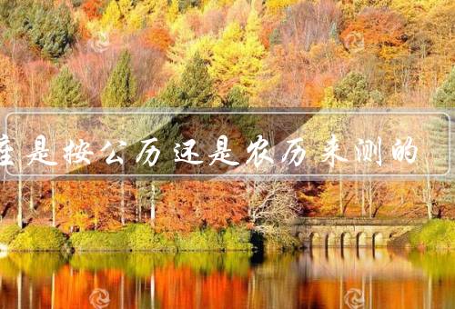 星座是按公历还是农历来测的