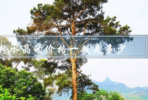 粉水晶的价格一般是多少（重量／颜色／纯度和切工）