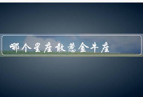 哪个星座敢惹金牛座（白羊座、狮子座、水瓶座）