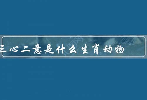 三心二意是什么生肖动物，兔子、鱼、猴子